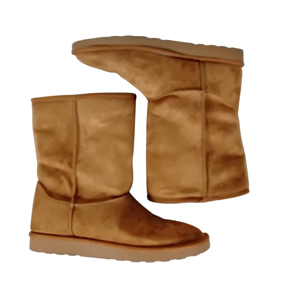 Arizona Faux Suede Winter Boot Tan Faux Fur Lined 9 Cozy Warm Casual Loungewear